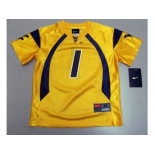 NCAA Nike West Virginia Mountaineers #1 Tavon Austin gold