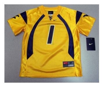 NCAA Nike West Virginia Mountaineers #1 Tavon Austin gold