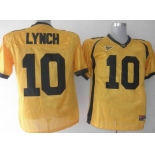 ncaa California Golden Bears #10 Lynch Yellow