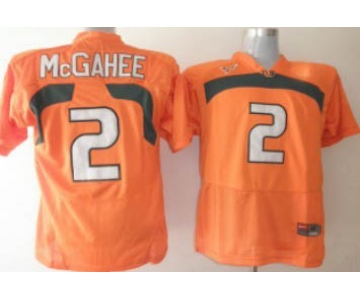 ncaa Miami Hurricanes #2 McGahee Orange[McGahee]