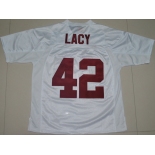 ncaa (alabama crimson) #42 eddie lacy white