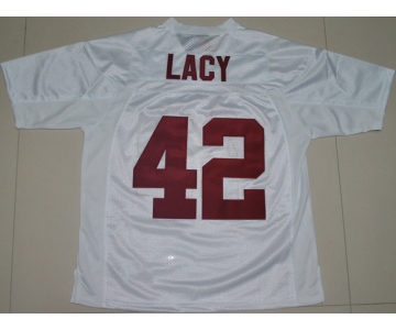 ncaa (alabama crimson) #42 eddie lacy white