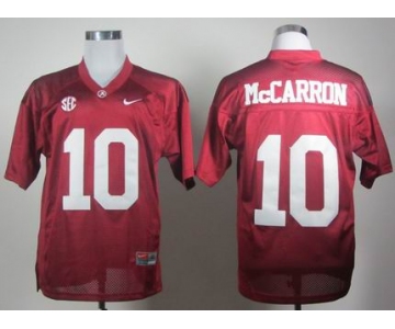 ncaa alabama crimson tide #10 mccarron red