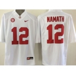 ncaa alabama crimson tide #12 namath white[2015 new]