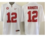 ncaa alabama crimson tide #12 namath white[2015 new]