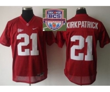 ncaa alabama crimson tide #21 kirkpatrick red[2013 bcs]