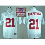 ncaa alabama crimson tide #21 kirkpatrick white[2013 bcs]