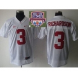 ncaa alabama crimson tide #3 richardson white[2013 bcs]