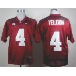 ncaa alabama crimson tide #4 yeldon red