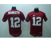 ncaa (alabama crimson)#12 namath red