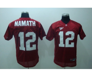 ncaa (alabama crimson)#12 namath red