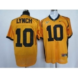 ncaa california golden bears #10 lynch yellow