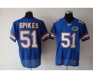 ncaa (florida gators)#51 spikes blue