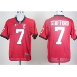 ncaa georgia bulldogs #7 matthew stafford red