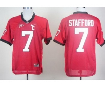 ncaa georgia bulldogs #7 matthew stafford red