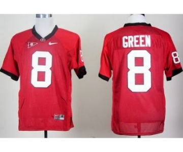 ncaa georgia bulldogs #8 aj green red