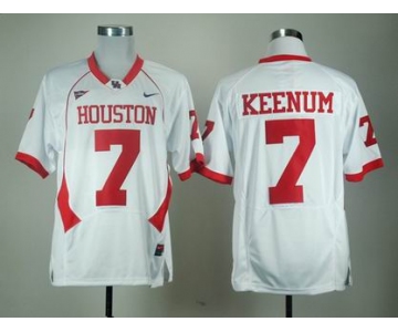 ncaa houston cougars #7 keenum white