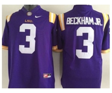 ncaa jerseys 2015 LSU tigers #3 beckham jr purple