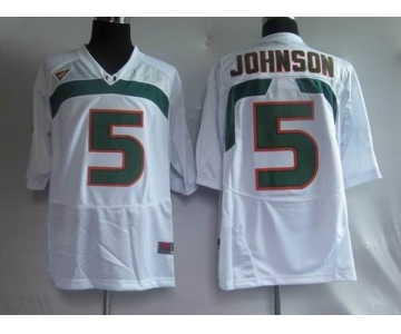 ncaa jerseys #5 johnson white