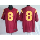 ncaa jerseys# 8 red(yellow number)