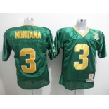 ncaa jerseys Joe Montana #3 green