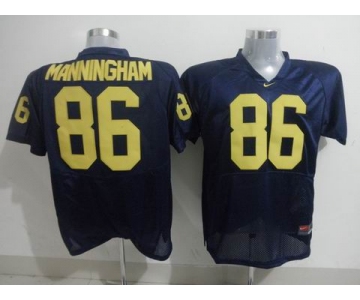 ncaa jerseys Mario Manningham #86 Navy Blue