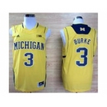 ncaa jerseys adidas michigan wolverines #4 trey burke yellow[big]