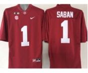 ncaa jerseys alabama crimson tide #1 saban red[2016]