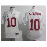 ncaa jerseys alabama crimson tide #10 aj mccarron white[2016]