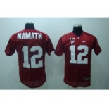 ncaa jerseys alabama crimson tide #12 namath red[2016]