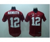 ncaa jerseys alabama crimson tide #12 namath red[2016]