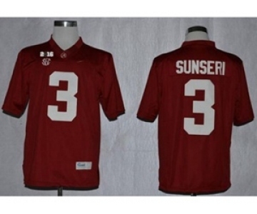 ncaa jerseys alabama crimson tide #3 sunseri red[2016][sunseri]