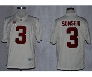 ncaa jerseys alabama crimson tide #3 sunseri white[2016][sunseri]