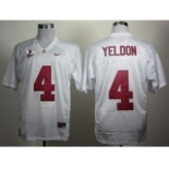 ncaa jerseys alabama crimson tide #4 yeldon white[2016]