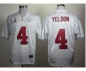 ncaa jerseys alabama crimson tide #4 yeldon white[2016]