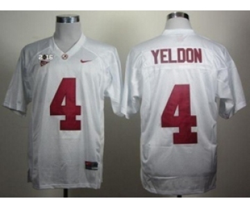 ncaa jerseys alabama crimson tide #4 yeldon white[2016]