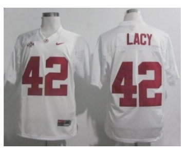 ncaa jerseys alabama crimson tide #42 lacy white