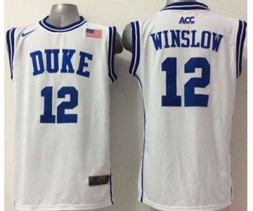 ncaa jerseys blue devils #12 winslow white