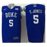 ncaa jerseys blue devils #5 t.jones blue