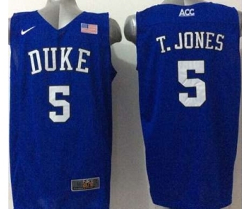 ncaa jerseys blue devils #5 t.jones blue