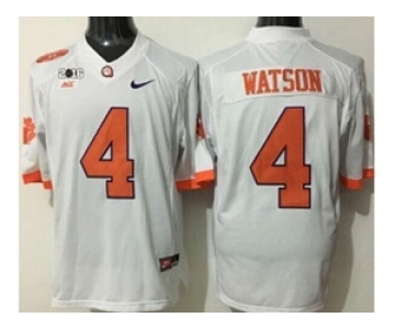 ncaa jerseys clemson tigers #4 watson white[2016]