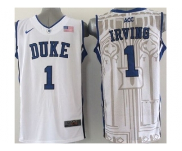 ncaa jerseys duke blue devils #1 irving white [new style]