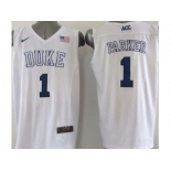 ncaa jerseys duke blue devils #1 jabari parker white