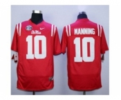 ncaa jerseys durable rebels #10 eli manning red