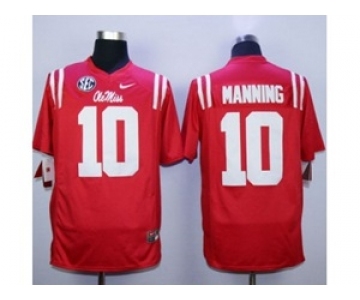 ncaa jerseys durable rebels #10 eli manning red