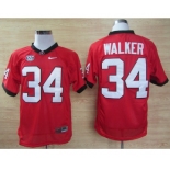 ncaa jerseys georgia bulldogs #34 walker red