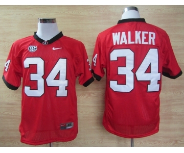 ncaa jerseys georgia bulldogs #34 walker red