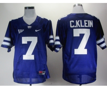 ncaa jerseys kansas state wildcats #7 c.klein blue