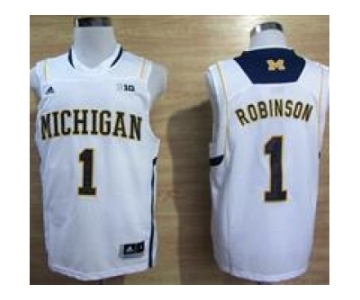 ncaa jerseys michigan wolverines #1 glenn robinson white[big]