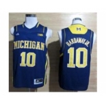 ncaa jerseys michigan wolverines #10 Tim Hardaway Jr blue[big]